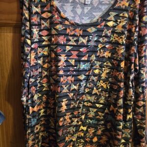 Colorful Geometric Patterned Top